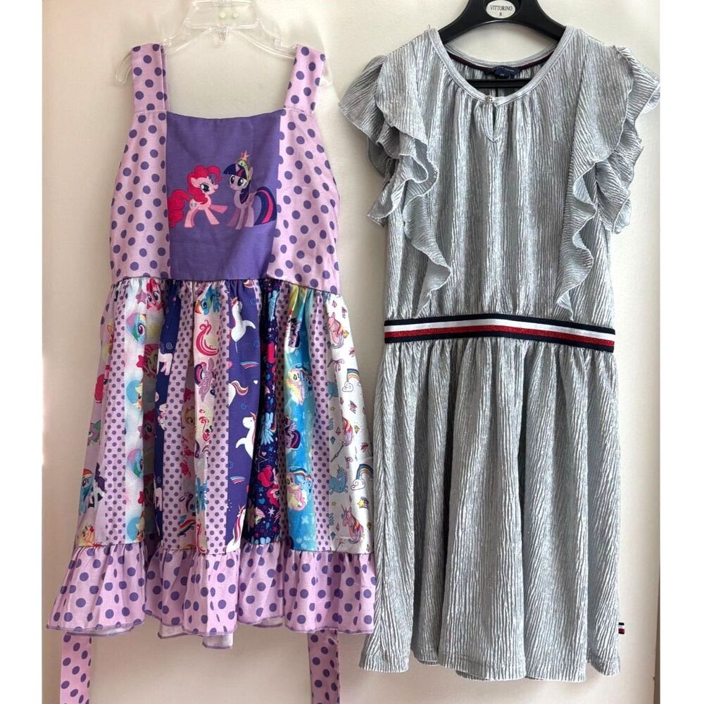 Tommy Hilfiger Girl Summer Dress Bundle 6X Silver Ruffle My Little Pony 4th July